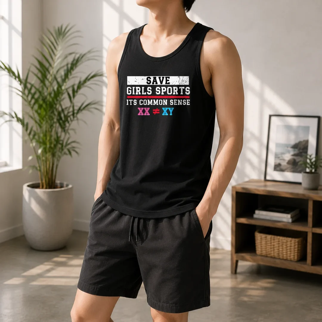 premium-save-girls-sports-common-sense-statement-tank-top Premium Save Girls Sports Common Sense Statement Tank Top