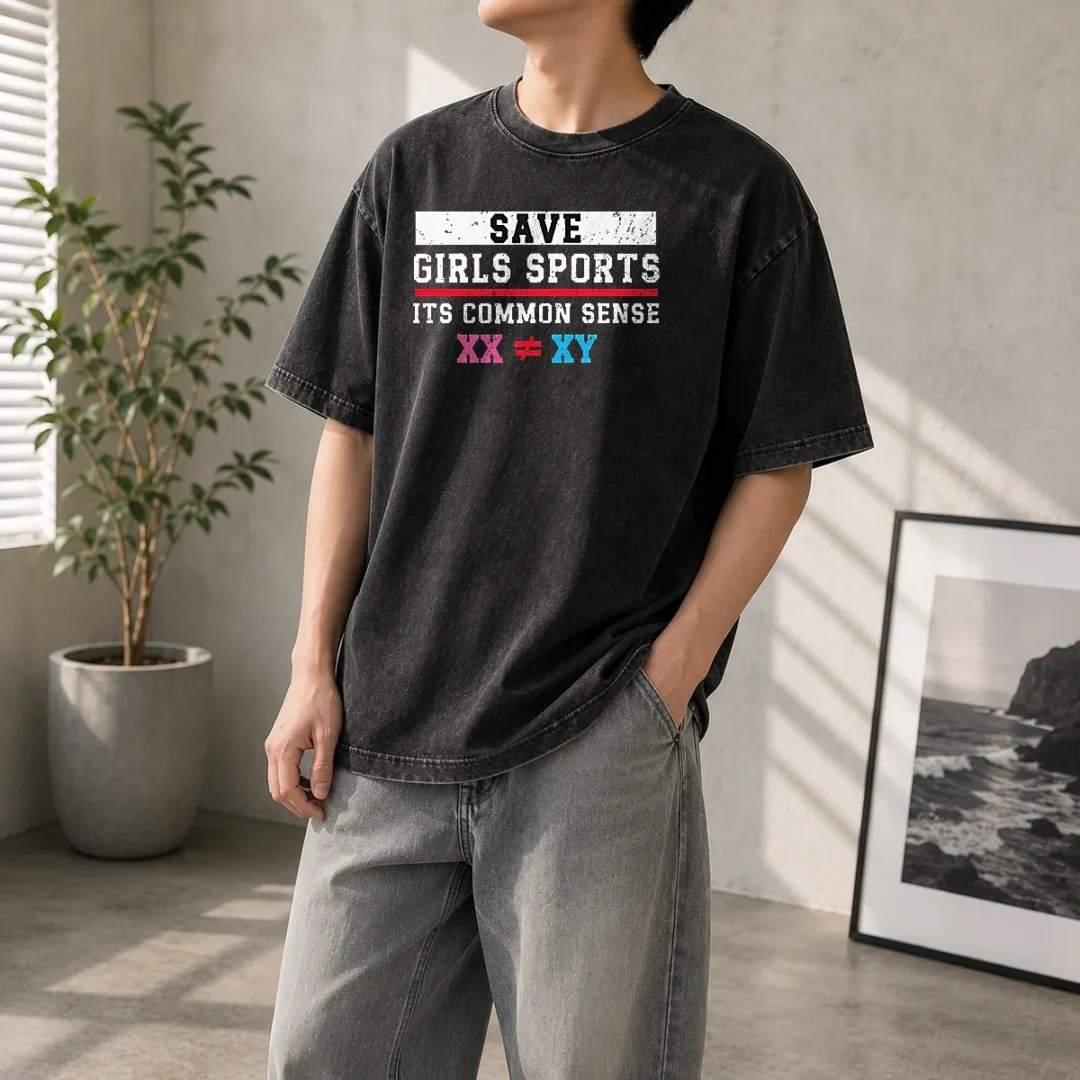 premium-save-girls-sports-common-sense-statement-washed-t-shirt Premium Save Girls Sports Common Sense Statement Washed T-Shirt