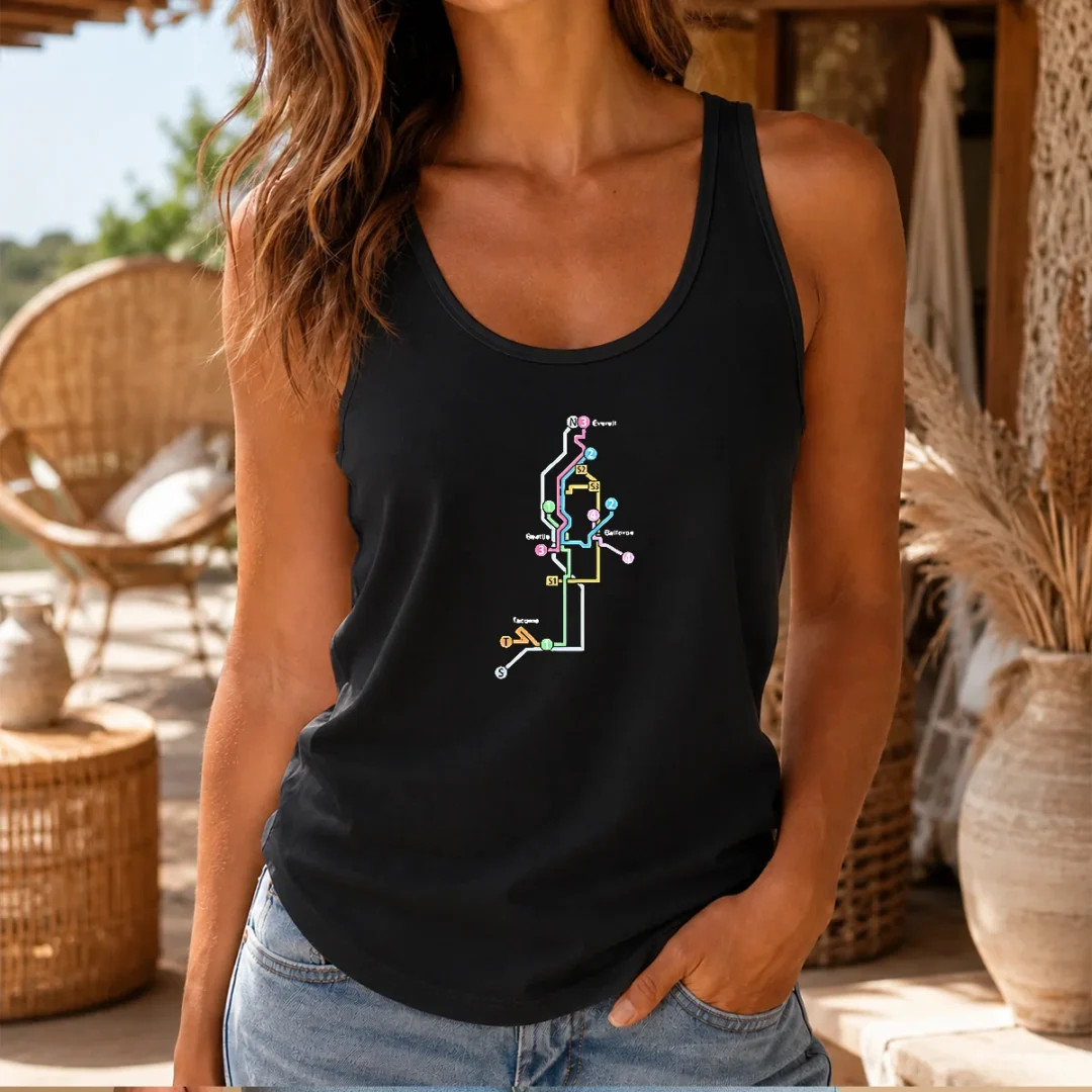 premium-seattle-tacoma-everett-and-bellevue-transit-map-tank-top Premium Seattle Tacoma Everett And Bellevue Transit Map Tank Top