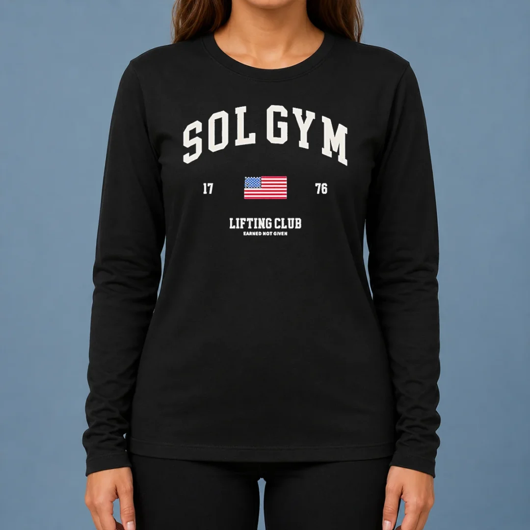 premium-solgym-lifting-club-earned-not-given-1776-distressed-long-sleeve-shirt Premium Solgym Lifting Club Earned Not Given 1776 Distressed Long Sleeve Shirt