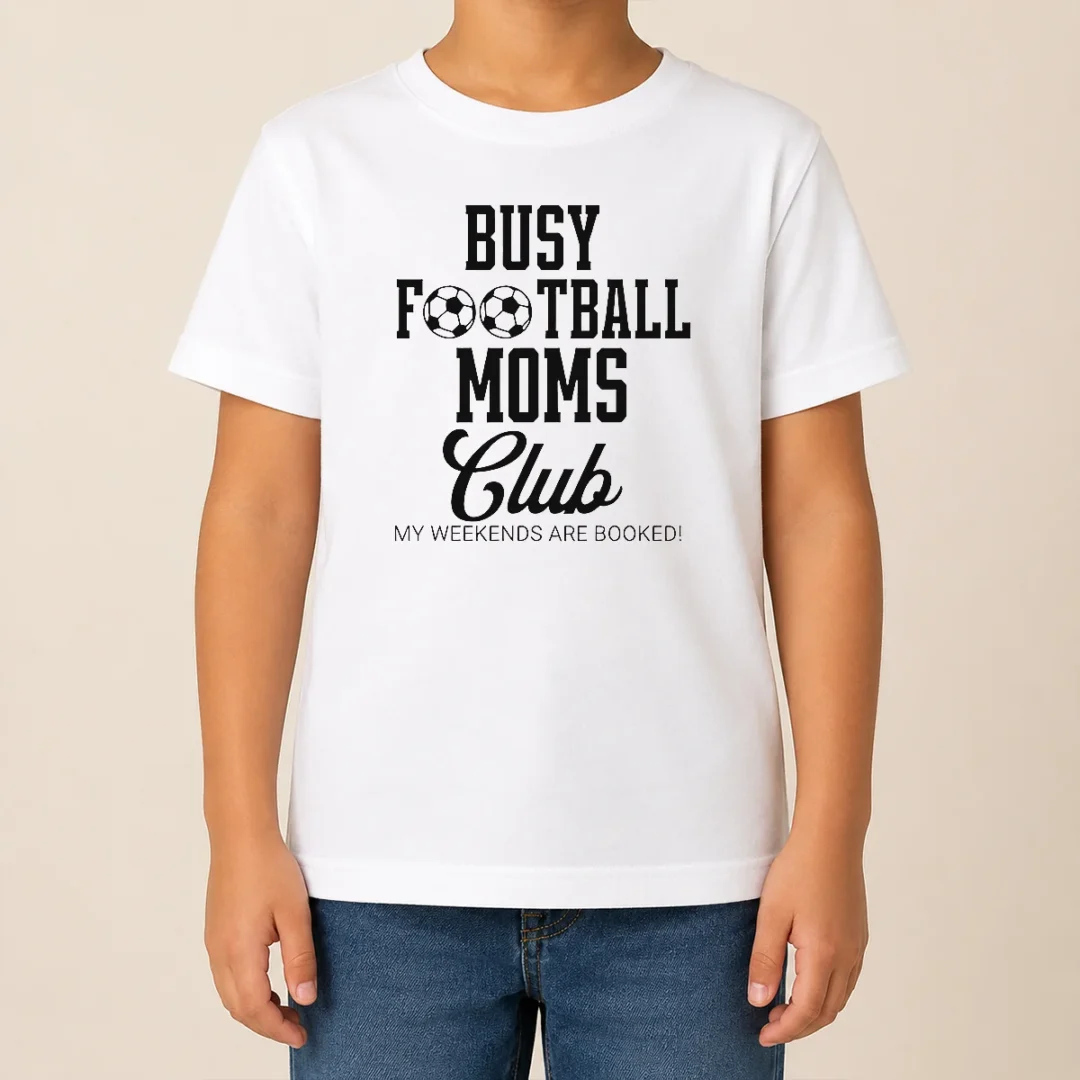 Premium Top Busy Football Moms Club My Weekends Are Booked Kids T Shirt Premium Top Busy Football Moms Club My Weekends Are Booked Kids T-Shirt