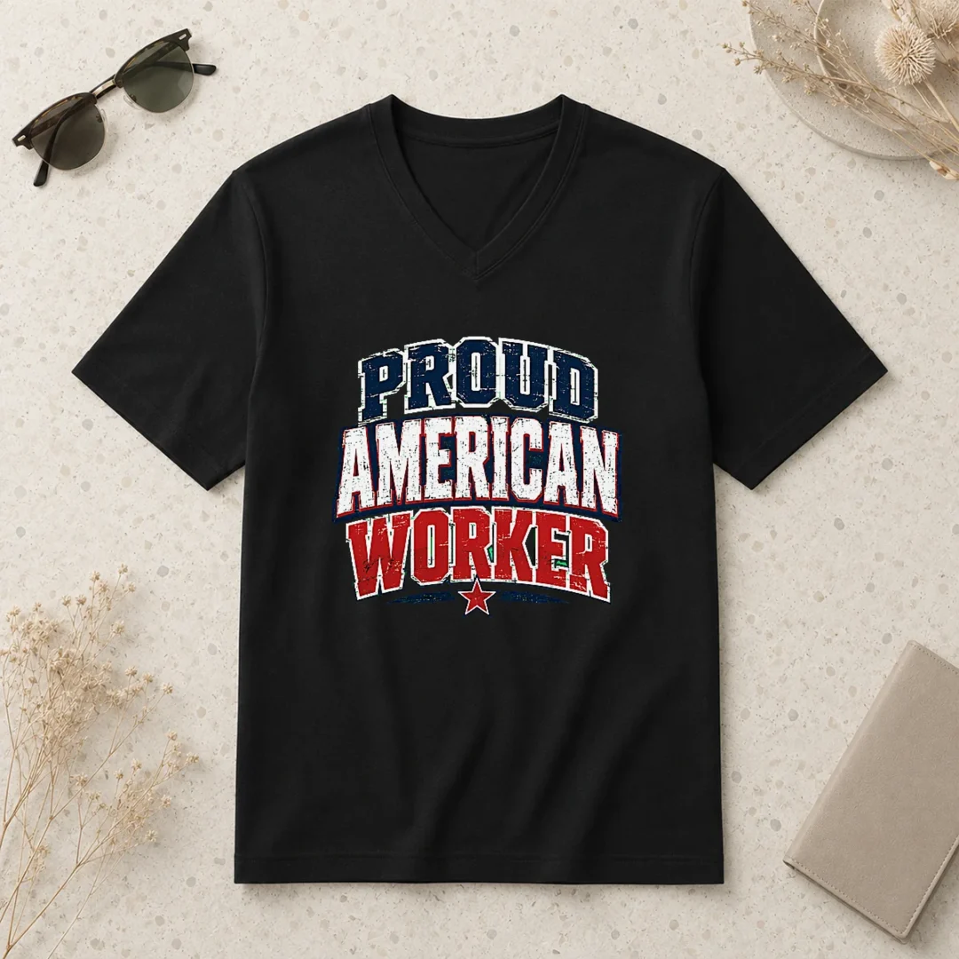 premium-top-proud-american-worker-labour-day-streetwear-v-neck-shirt Premium Top Proud American Worker Labour Day Streetwear V-Neck Shirt