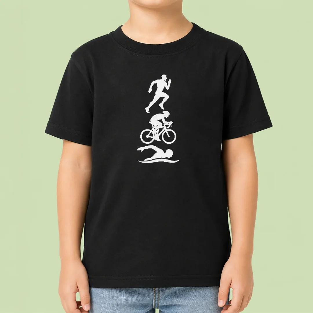 premium-triathlete-swim-bike-run-kids-t-shirt Premium Triathlete Swim Bike Run Kids T-Shirt
