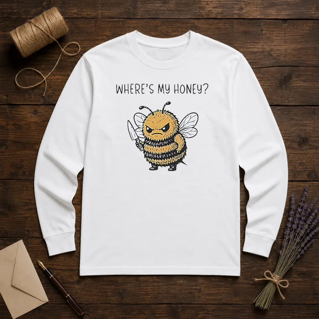 premium-where-s-my-honey-angry-bee-with-a-knife-long-sleeve-shirt Premium Where'S My Honey Angry Bee With A Knife Long Sleeve Shirt
