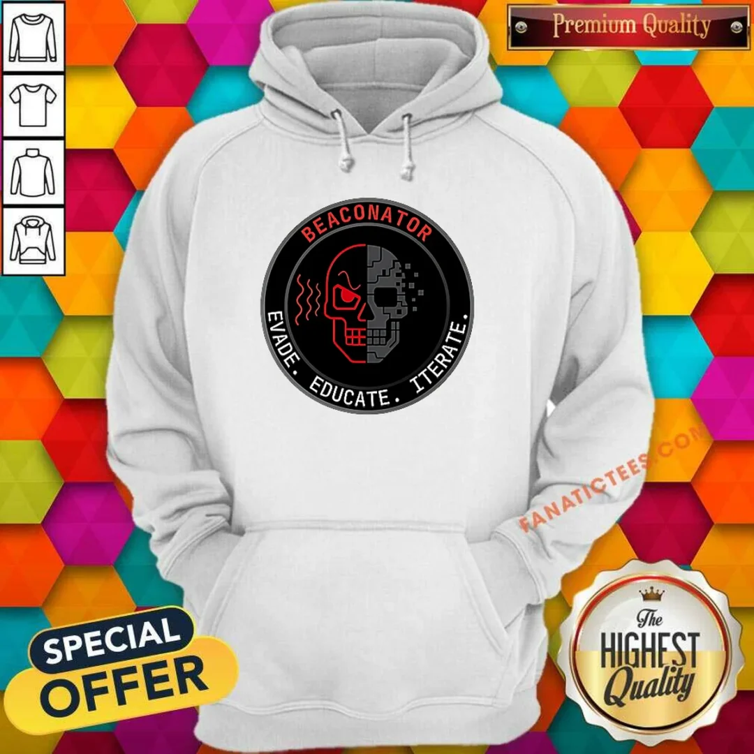pretty-beaconator-evade-educate-iterate-skull-emblem-hoodie Pretty Beaconator Evade Educate Iterate Skull Emblem Hoodie
