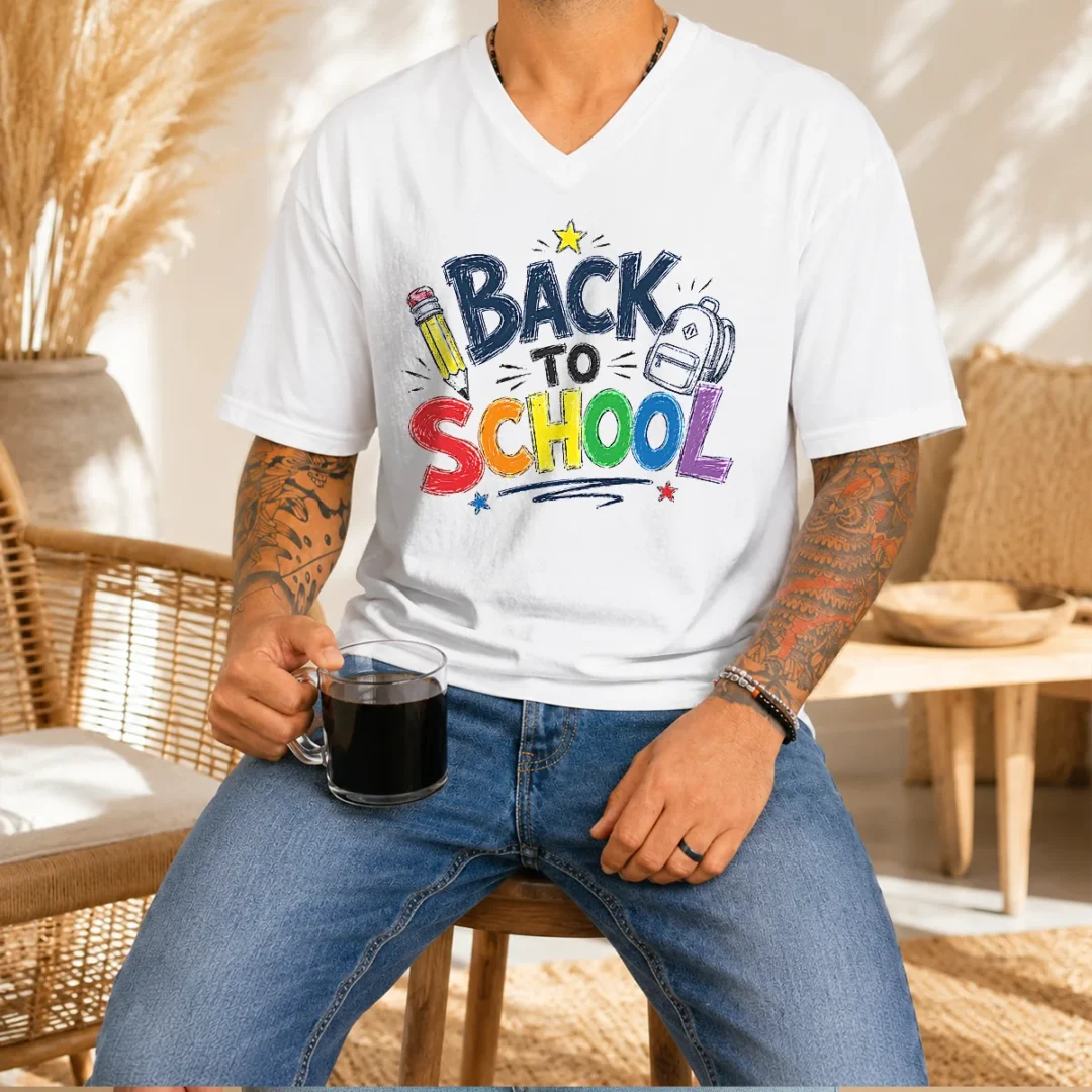 pretty-colorful-bubble-letters-back-to-school-rainbow-v-neck-shirt Pretty Colorful Bubble Letters Back To School Rainbow V-Neck Shirt