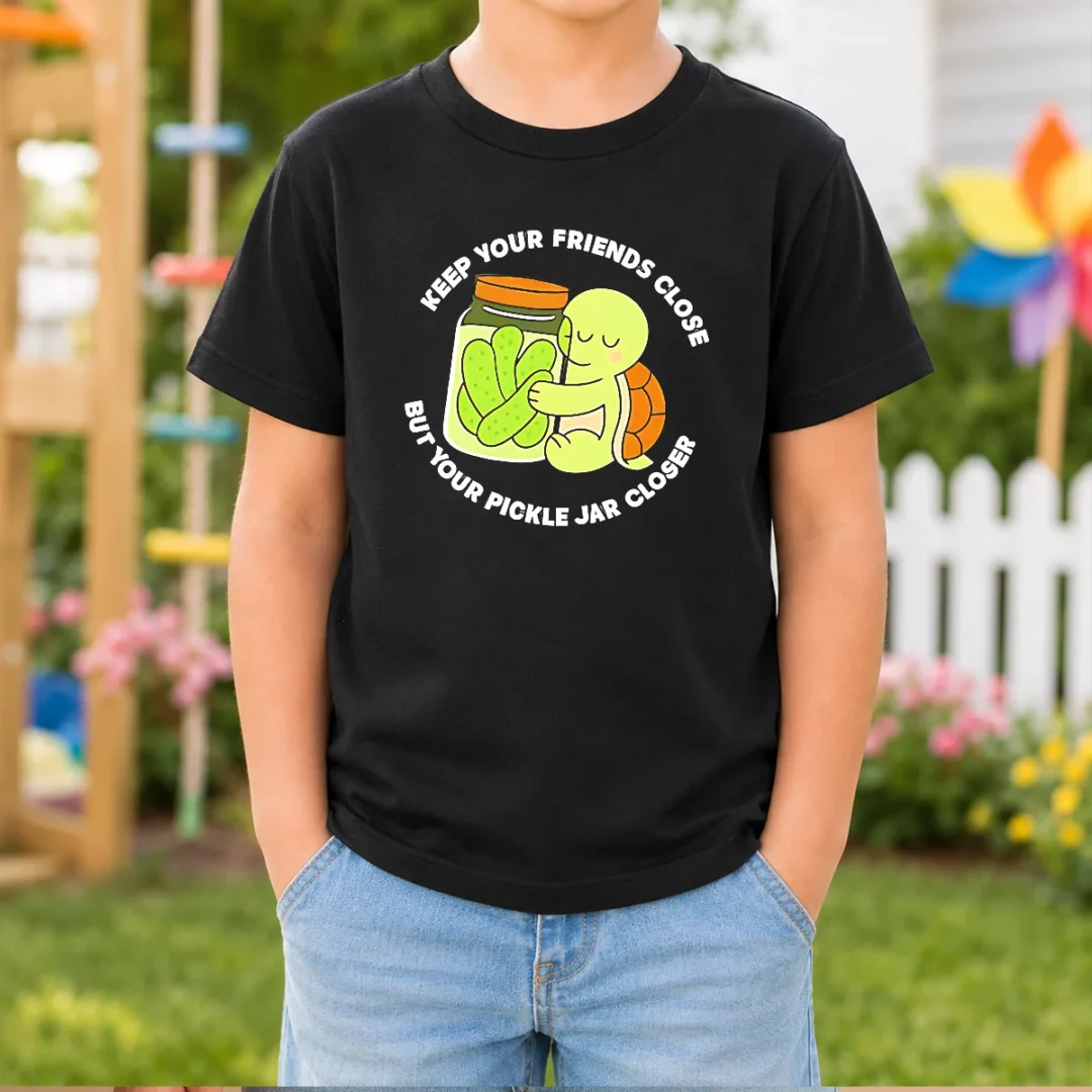pretty-cute-turtle-hugging-pickle-jar-keep-your-friends-close-kids-t-shirt Pretty Cute Turtle Hugging Pickle Jar Keep Your Friends Close Kids T-Shirt