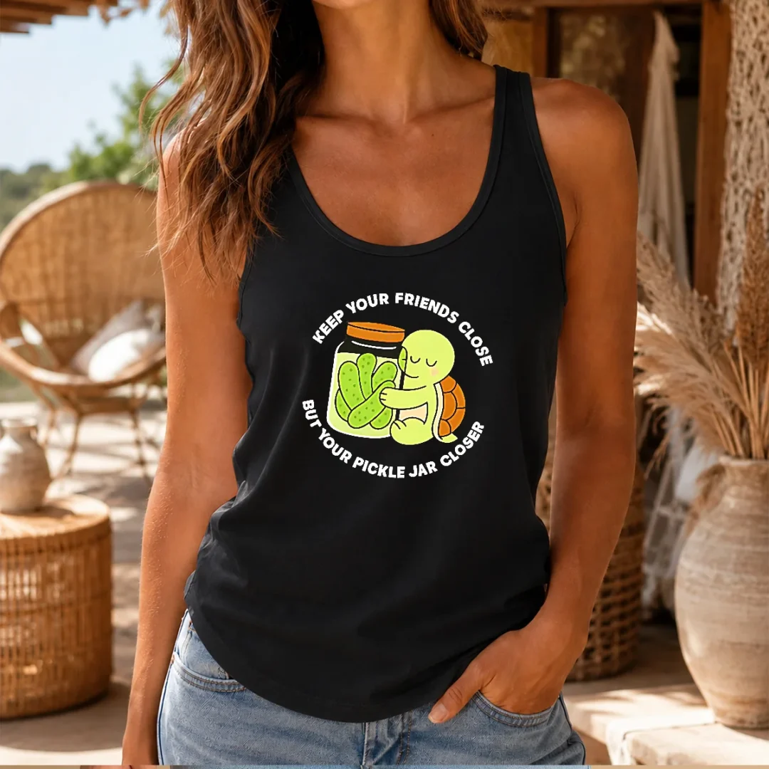 pretty-cute-turtle-hugging-pickle-jar-keep-your-friends-close-tank-top Pretty Cute Turtle Hugging Pickle Jar Keep Your Friends Close Tank Top