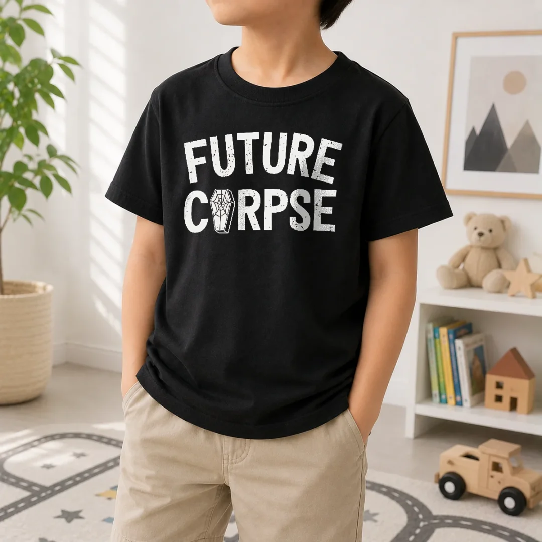 pretty-distressed-future-corpse-with-coffin-goth-kids-t-shirt-kid-t-shirt Pretty Distressed Future Corpse With Coffin Goth Kids T-Shirt