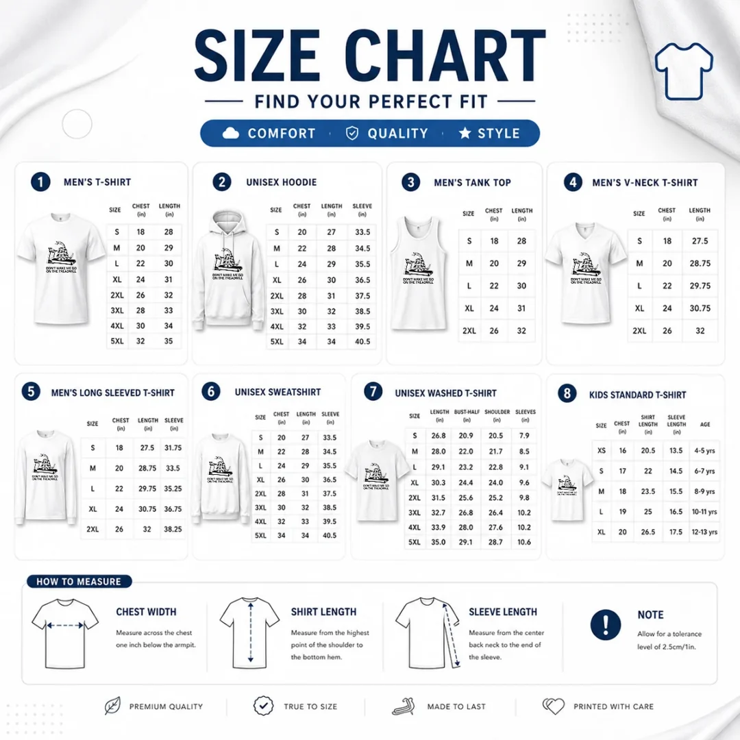 pretty-dont-treadmill-on-me-size-chart-1 Size chart for Pretty Dont Treadmill On Me with measurements in inches and cm to help choose the right fit
