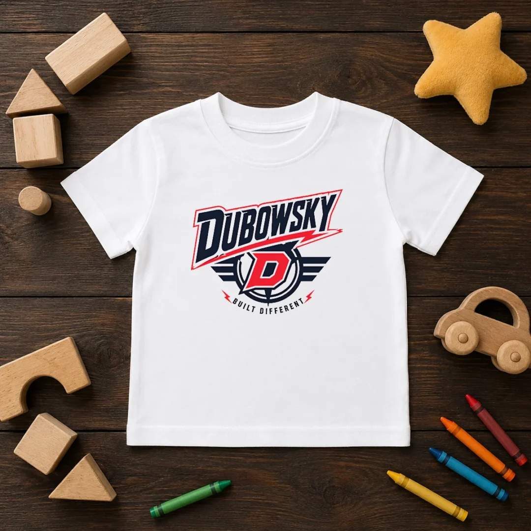 pretty-dubowsky-built-different-lightning-bolt-sports-logo-kids-t-shirt Pretty Dubowsky Built Different Lightning Bolt Sports Logo Kids T-Shirt