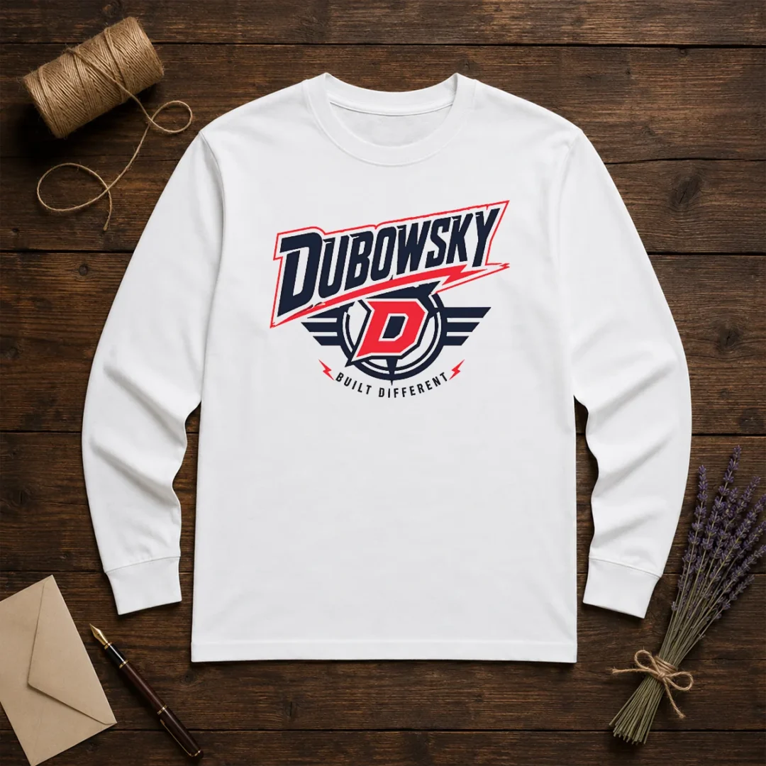 pretty-dubowsky-built-different-lightning-bolt-sports-logo-long-sleeve-shirt Pretty Dubowsky Built Different Lightning Bolt Sports Logo Long Sleeve Shirt
