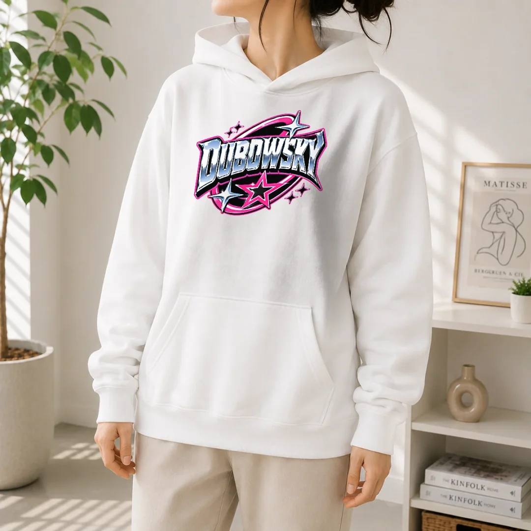 pretty-dubowsky-chrome-metallic-star-burst-pop-art-logo-hoodie Pretty Dubowsky Chrome Metallic Star Burst Pop Art Logo Hoodie