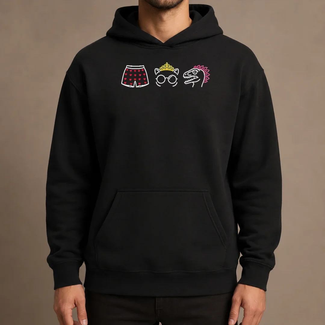 pretty-funny-boxers-princess-and-dinosaur-neon-icons-hoodie Pretty Funny Boxers Princess And Dinosaur Neon Icons Hoodie