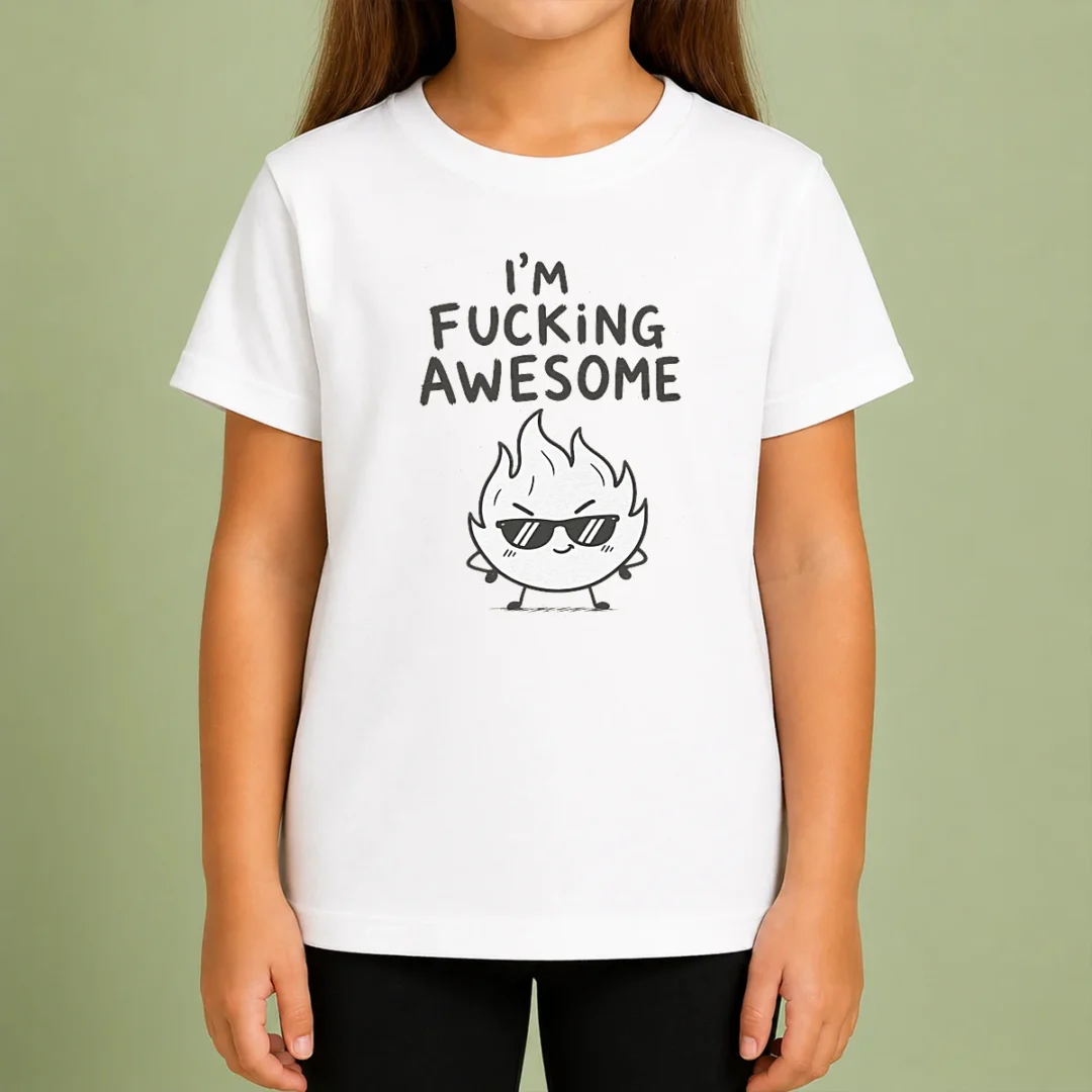pretty-good-i-m-fing-awesome-kids-t-shirt Pretty Good I'M Fing Awesome Kids T-Shirt