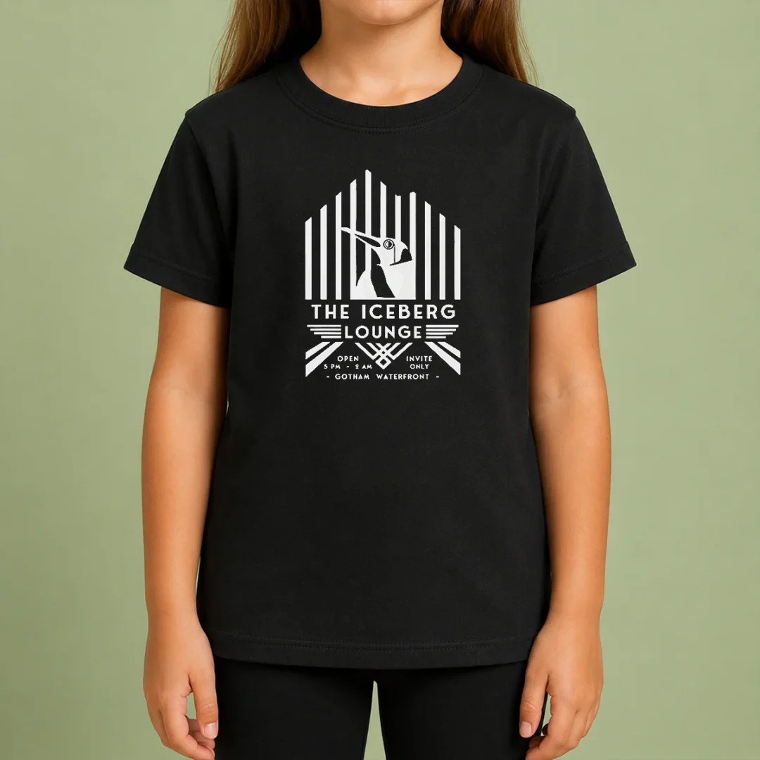 Pretty Good Penguin The Iceberg Lounge Open Invite Gotham Waterfront Kids T Shirt Pretty Good Penguin The Iceberg Lounge Open Invite Gotham Waterfront Kids T-Shirt