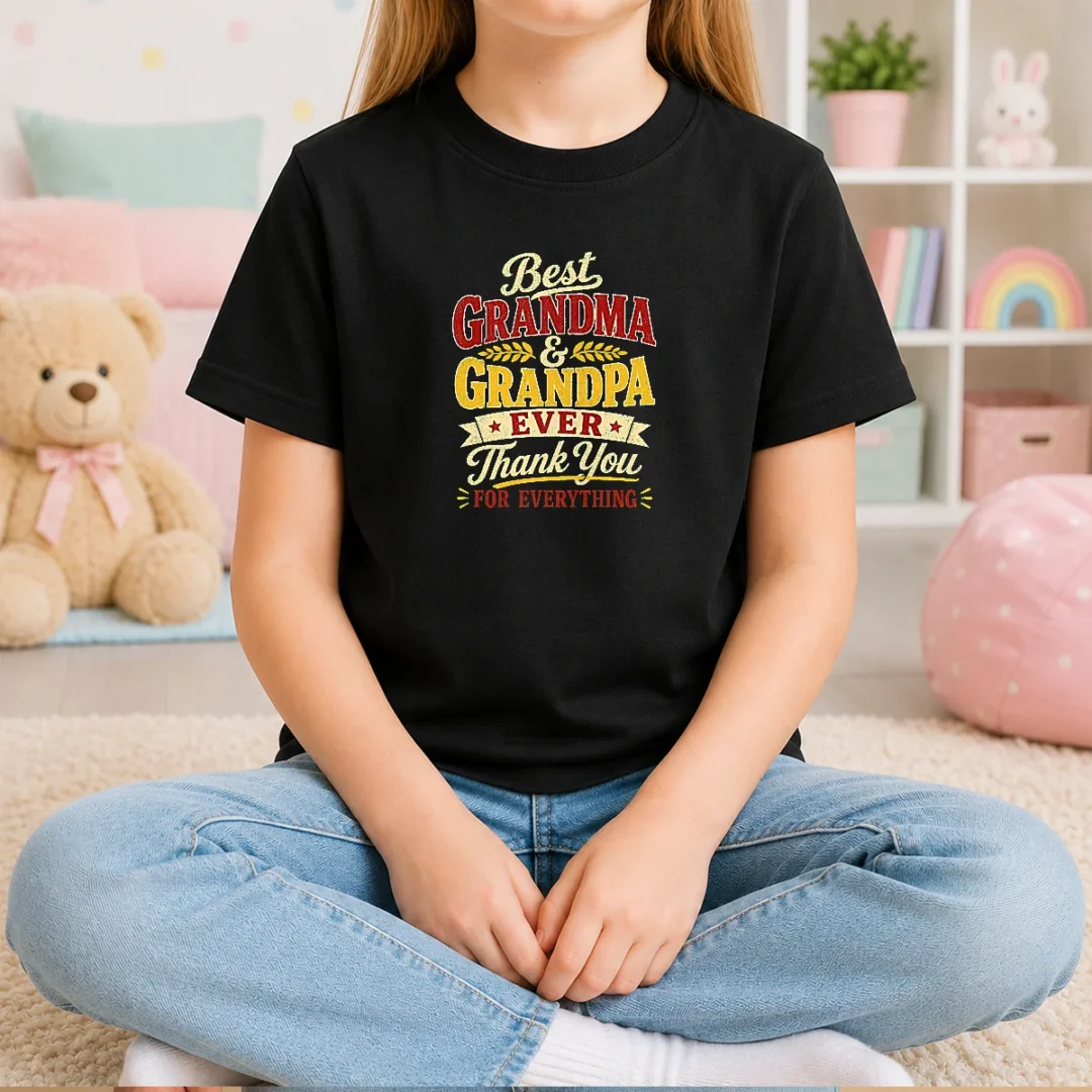 pretty-grandparents-day-best-grandma-grandpa-typography-kids-t-shirt Pretty Grandparents Day Best Grandma Grandpa Typography Kids T-Shirt