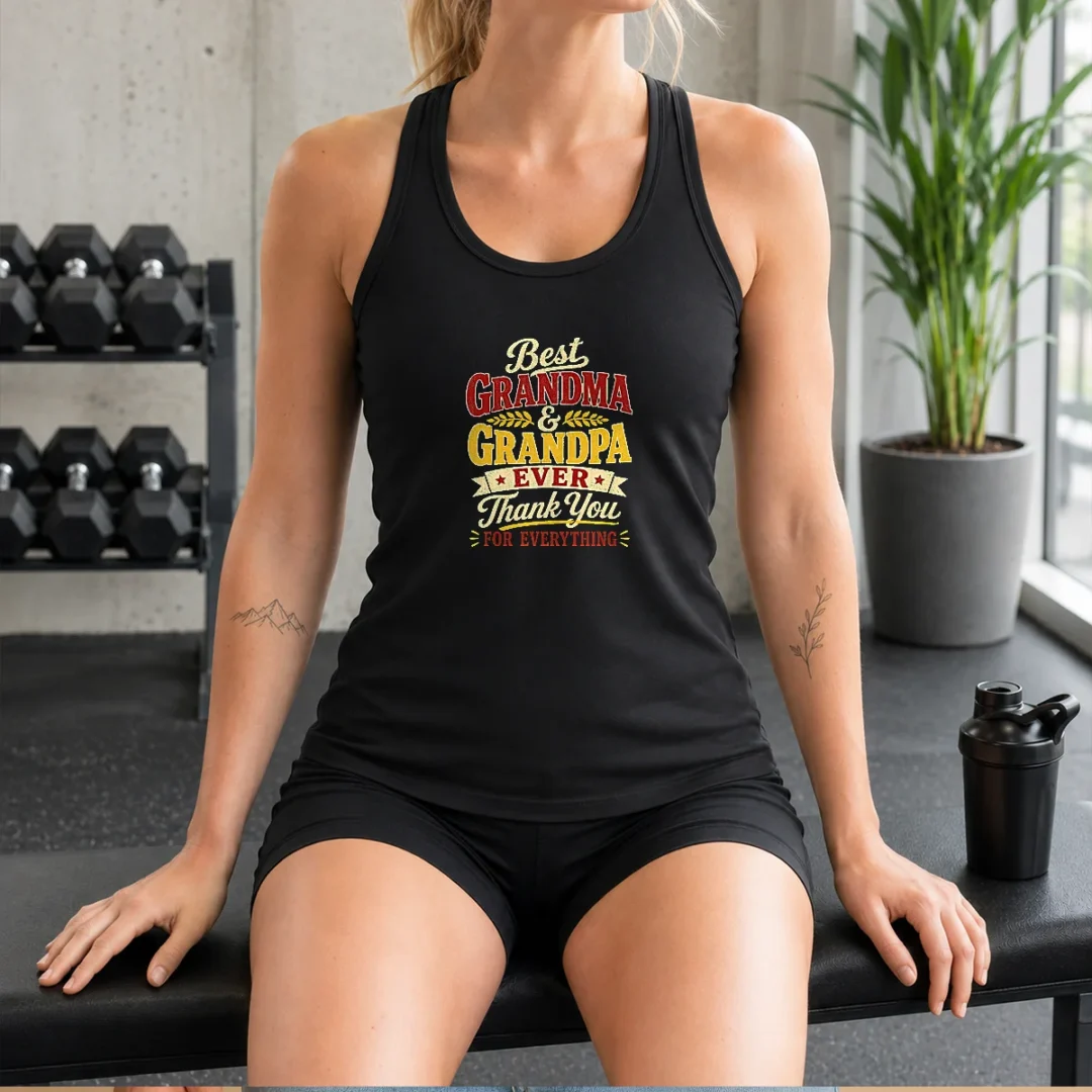 pretty-grandparents-day-best-grandma-grandpa-typography-tank-top Pretty Grandparents Day Best Grandma Grandpa Typography Tank Top