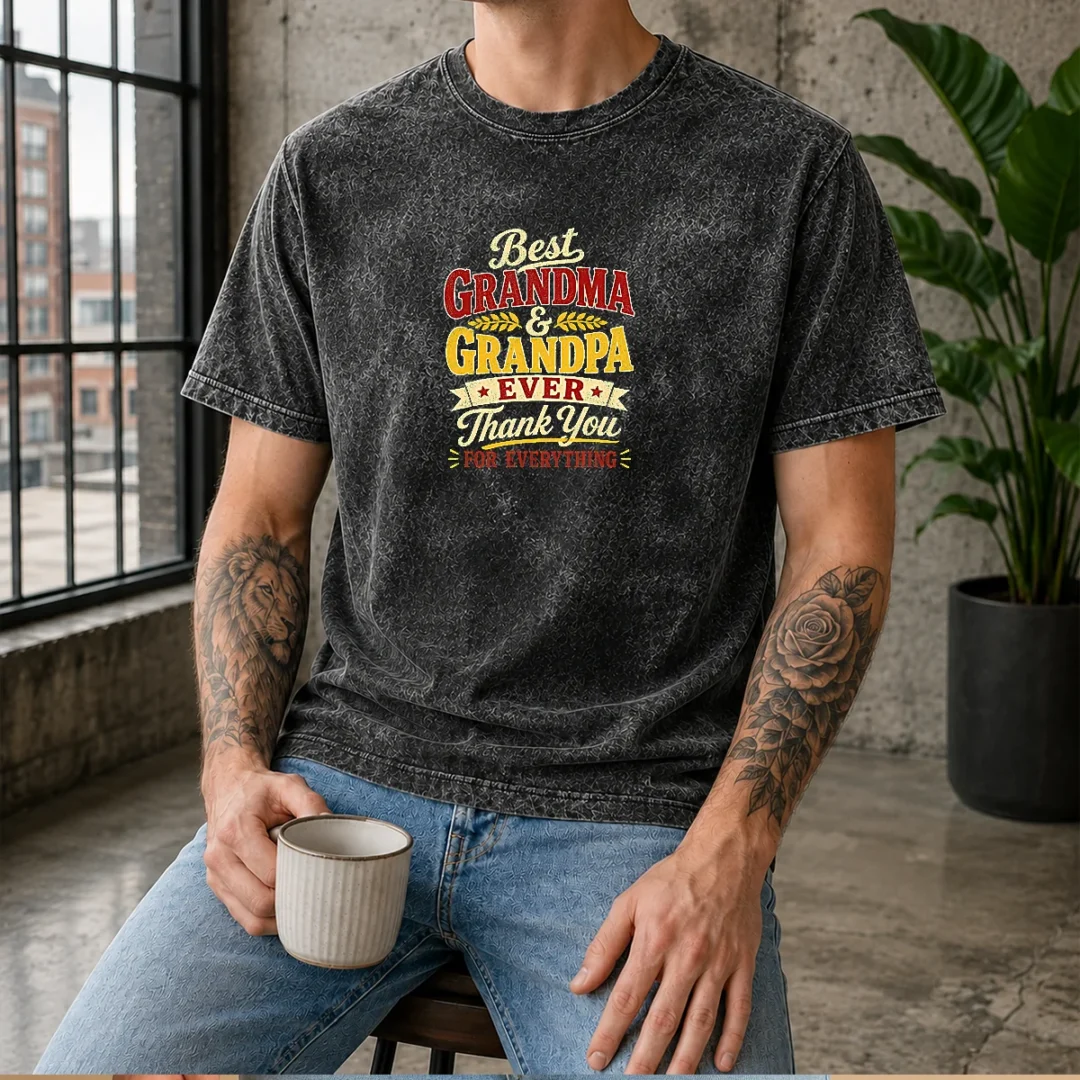 pretty-grandparents-day-best-grandma-grandpa-typography-washed-t-shirt Pretty Grandparents Day Best Grandma Grandpa Typography Washed T-Shirt