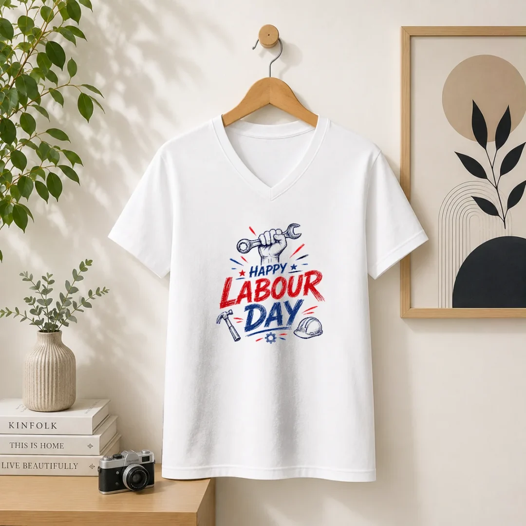 pretty-happy-labour-day-sketch-hand-wrench-hammer-tools-v-neck-shirt Pretty Happy Labour Day Sketch Hand Wrench Hammer Tools V-Neck Shirt