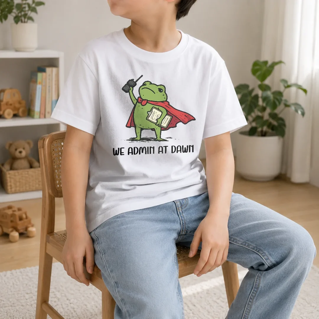 pretty-hot-we-admin-at-dawn-assistant-principal-frog-kids-t-shirt-kid-t-shirt Pretty Hot We Admin At Dawn Assistant Principal Frog Kids T-Shirt