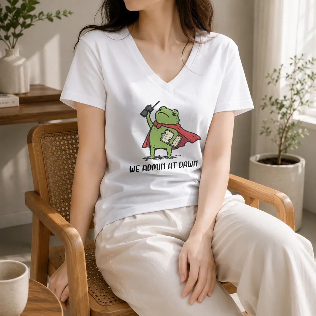 pretty-hot-we-admin-at-dawn-assistant-principal-frog-v-neck-shirt Pretty Hot We Admin At Dawn Assistant Principal Frog V-Neck Shirt
