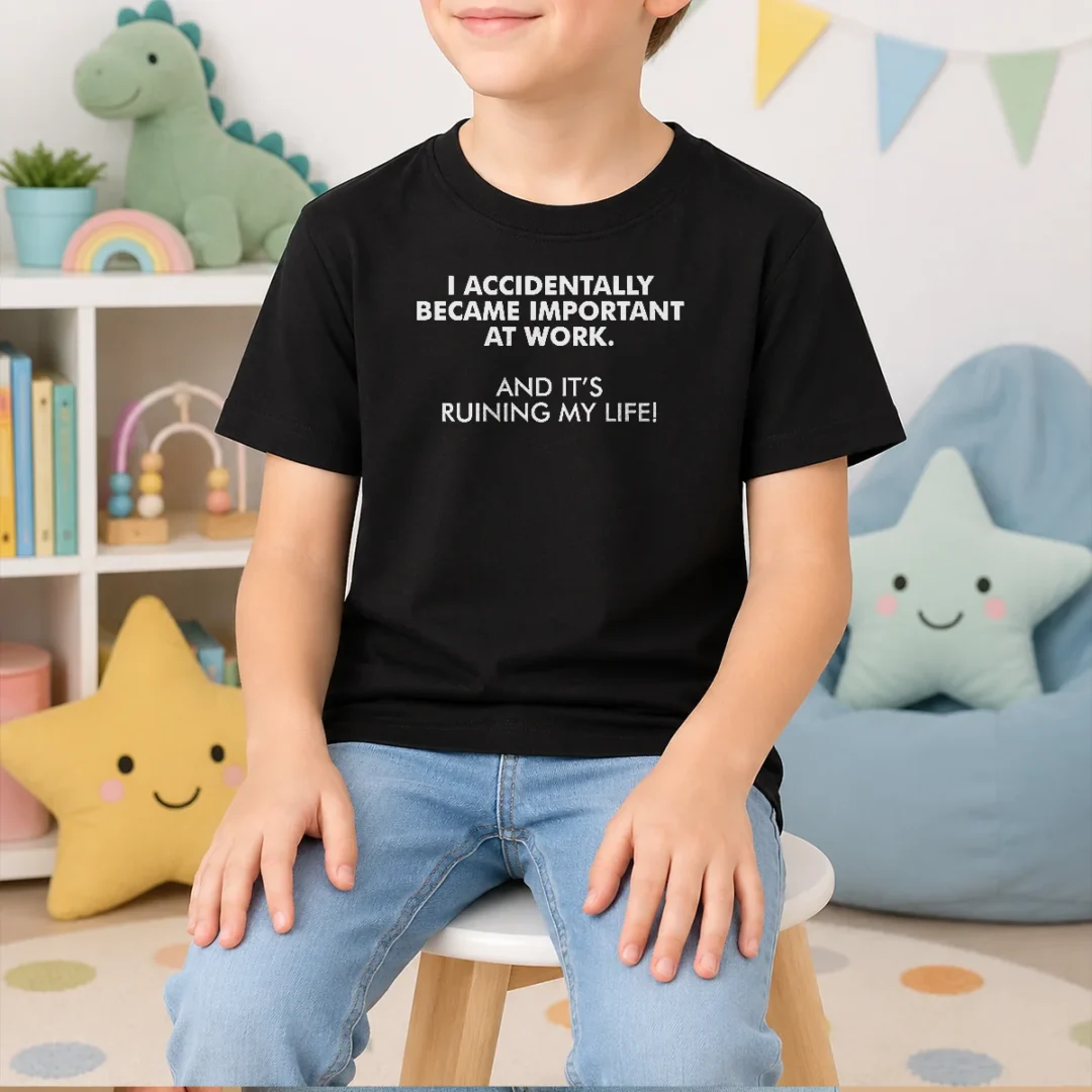 pretty-i-accidentally-became-important-at-work-geek-kids-t-shirt Pretty I Accidentally Became Important At Work Geek Kids T-Shirt