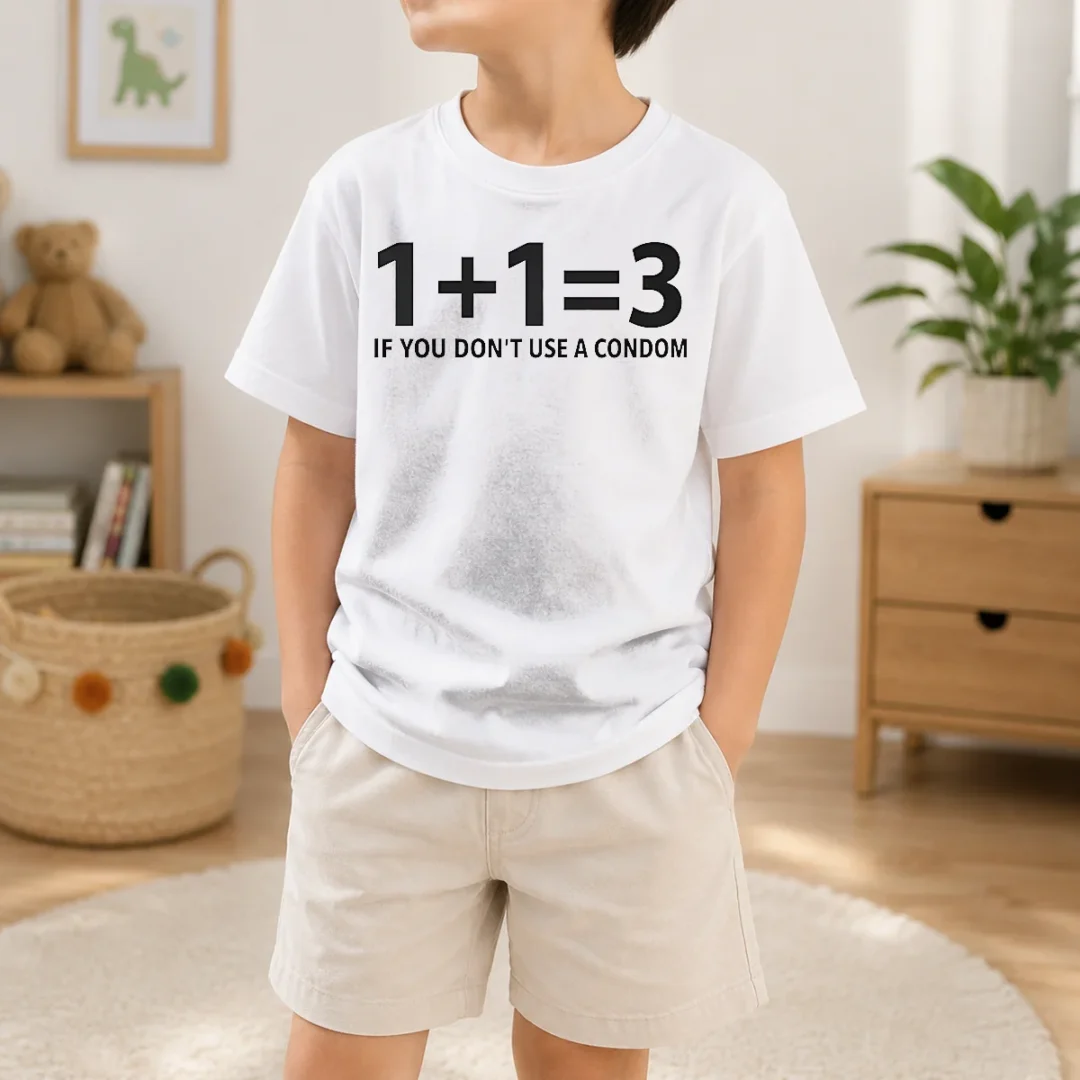 pretty-if-you-don-t-use-a-condom-contraception-joke-kids-t-shirt-kid-t-shirt Pretty If You Don'T Use A Condom Contraception Joke Kids T-Shirt