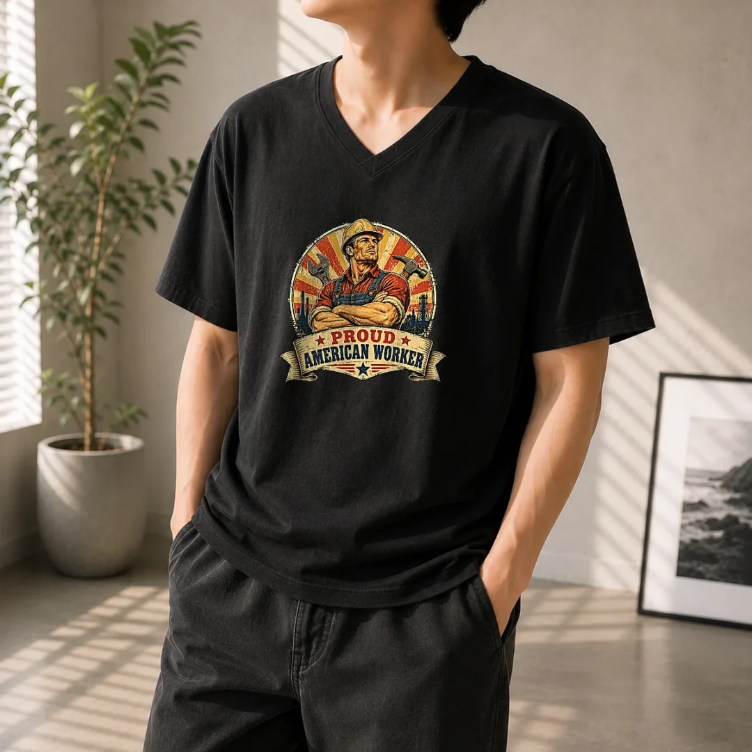 pretty-labour-day-proud-american-worker-vintage-v-neck-shirt Pretty Labour Day Proud American Worker Vintage V-Neck Shirt