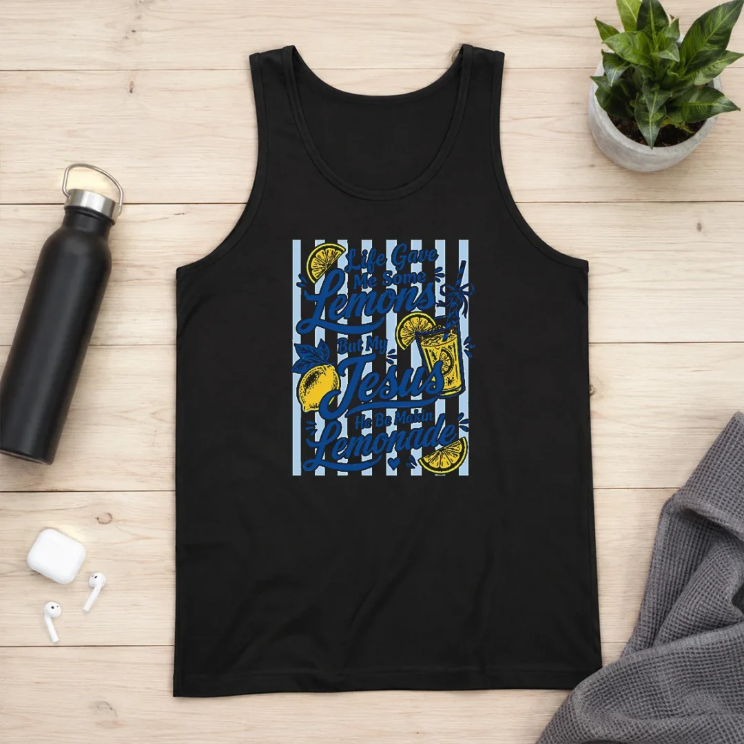 pretty-life-gave-me-lemons-jesus-makes-lemonade-black-tank-top Pretty Life Gave Me Lemons Jesus Makes Lemonade Black Tank Top