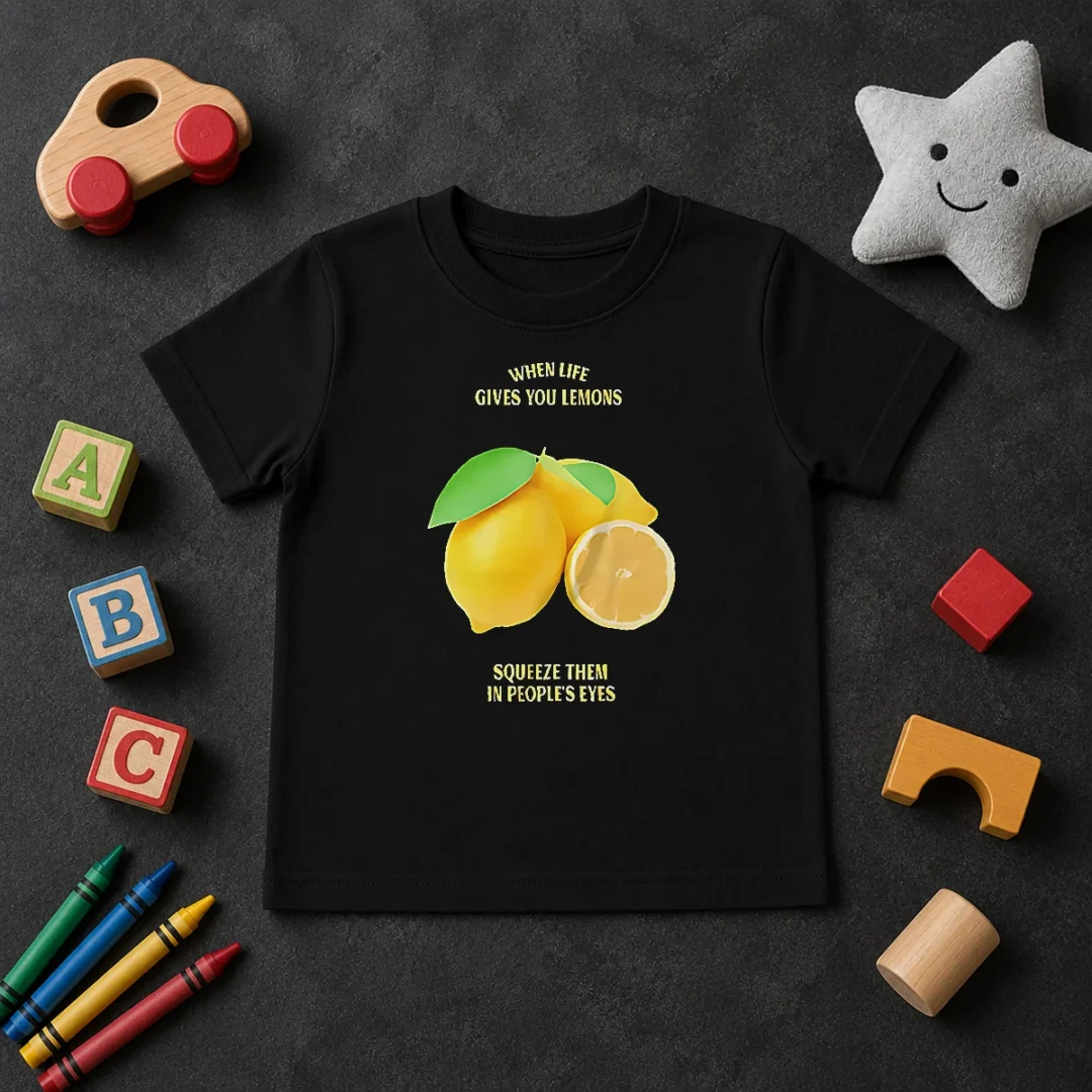 Pretty Nice When Life Gives You Lemons Squeeze Them In People'S Eyes Kids T Shirt Pretty Nice When Life Gives You Lemons Squeeze Them In People'S Eyes Kids T-Shirt