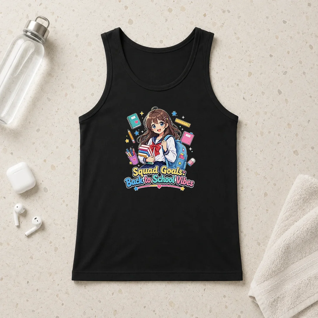 pretty-official-back-to-school-anime-squad-goals-tank-top Pretty Official Back To School Anime Squad Goals Tank Top