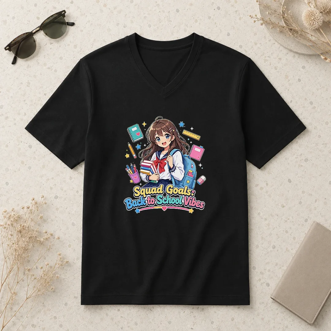 pretty-official-back-to-school-anime-squad-goals-v-neck-shirt Pretty Official Back To School Anime Squad Goals V-Neck Shirt
