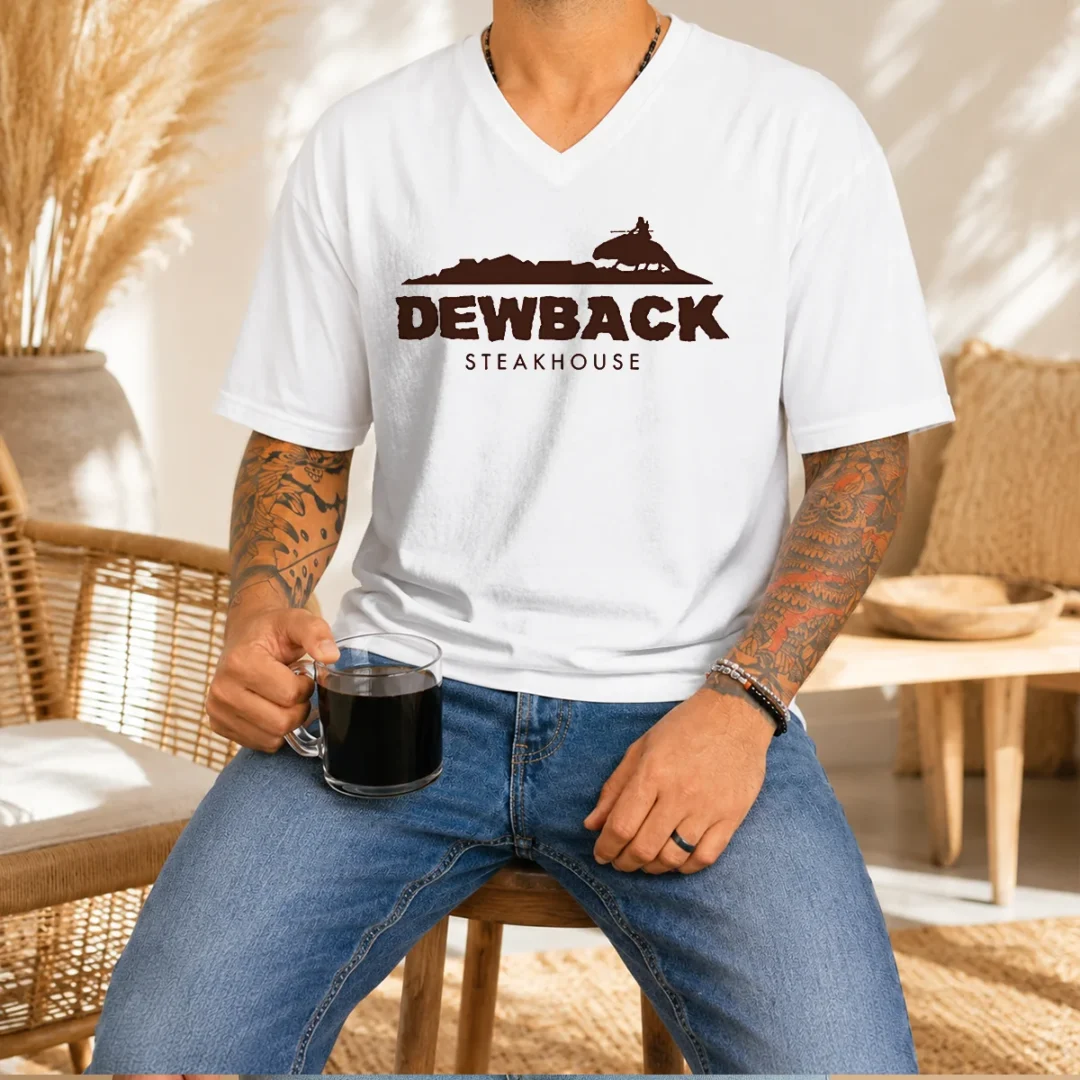 pretty-official-dewback-steakhouse-geek-v-neck-shirt Pretty Official Dewback Steakhouse Geek V-Neck Shirt