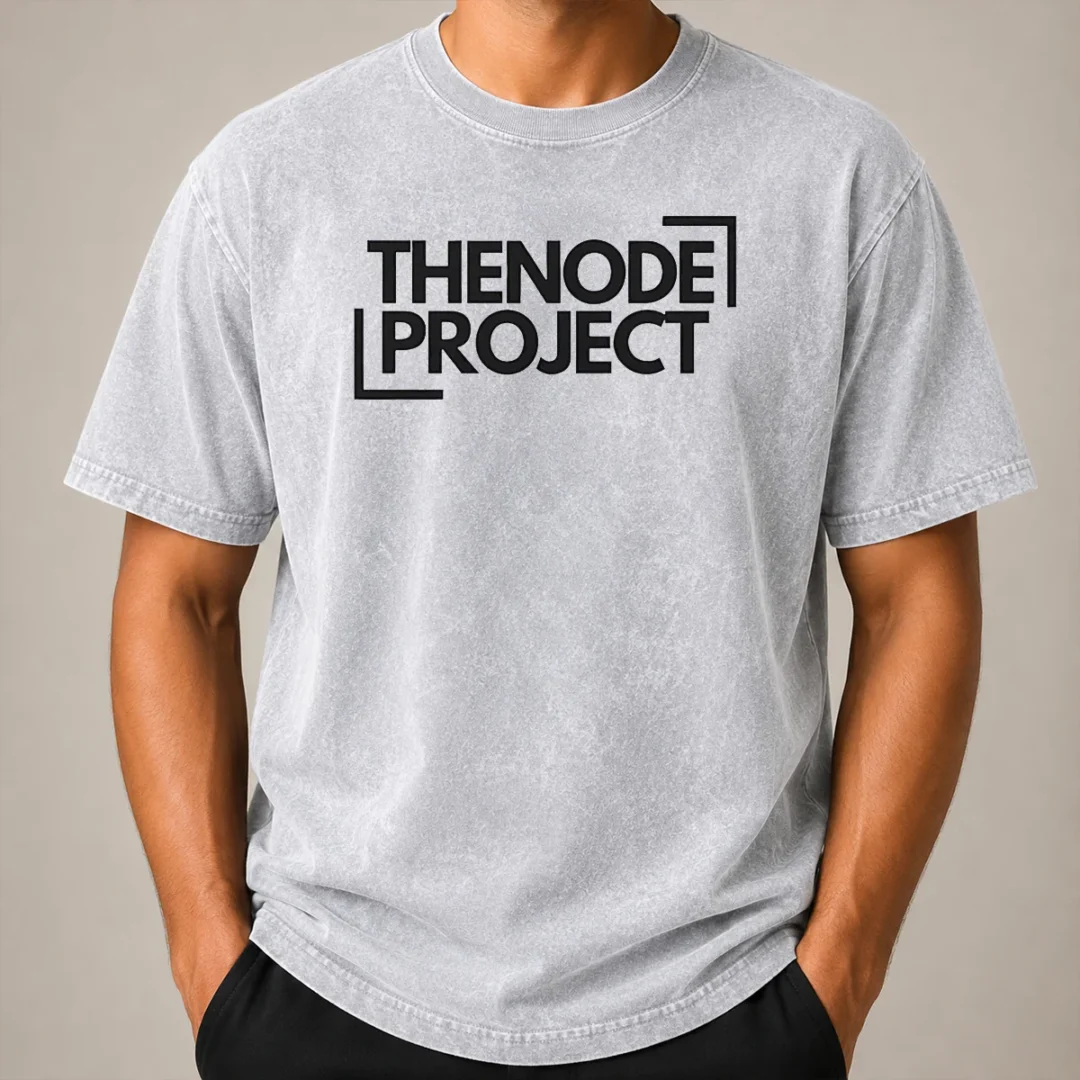 Pretty Original The Node Project Branding Washed T Shirt Pretty Original The Node Project Branding Washed T-Shirt