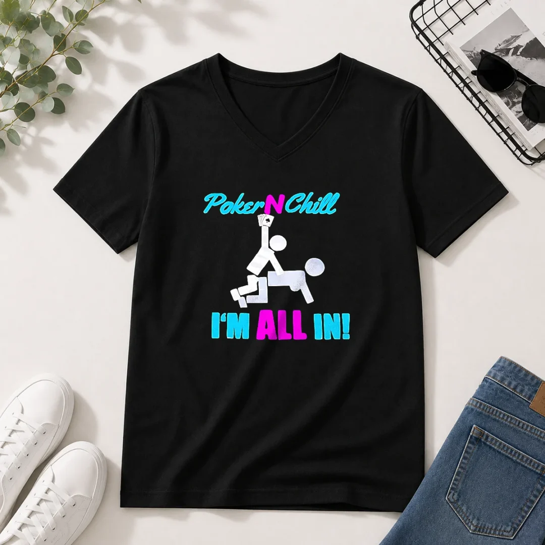 pretty-poker-n-chill-i-am-all-in-couple-playing-cards-humor-v-neck-shirt Pretty Poker N Chill I Am All In Couple Playing Cards Humor V-Neck Shirt