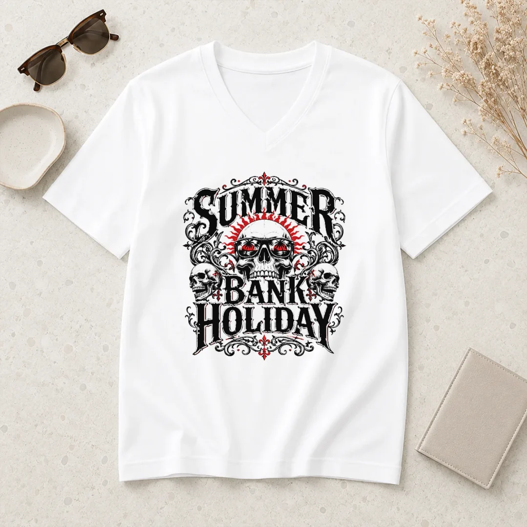 pretty-premium-good-gothic-skull-sunglasses-summer-bank-holiday-v-neck-shirt Pretty Premium Good Gothic Skull Sunglasses Summer Bank Holiday V-Neck Shirt
