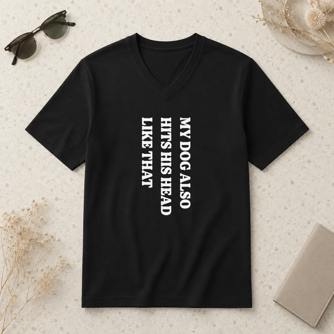 pretty-premium-my-dog-also-hits-his-head-like-that-pet-owner-v-neck-shirt Pretty Premium My Dog Also Hits His Head Like That Pet Owner V-Neck Shirt