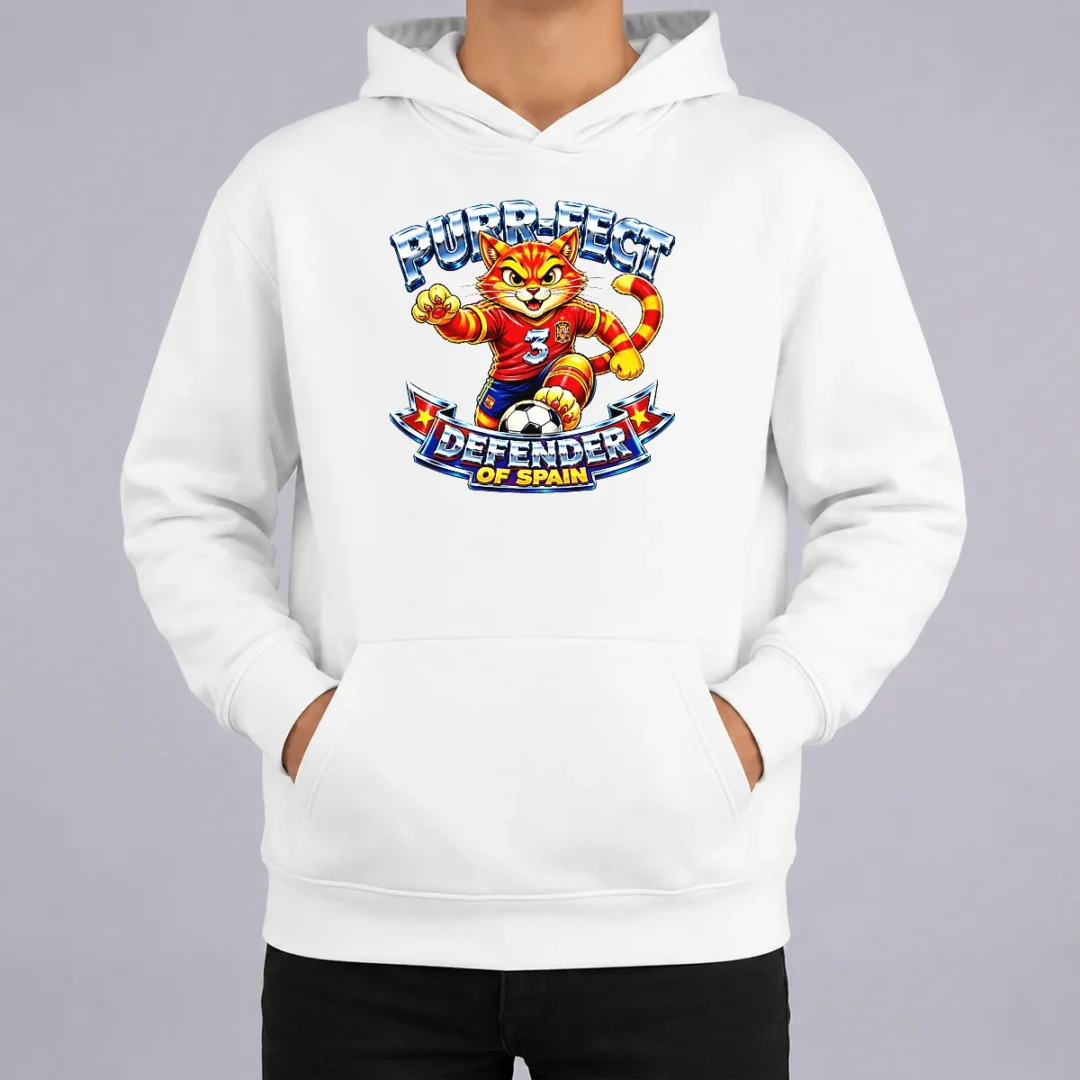 Pretty Premium Spain Soccer Cat Meme Purr Fect Defender YK Hoodie Pretty Premium Spain Soccer Cat Meme Purr Fect Defender YK Hoodie