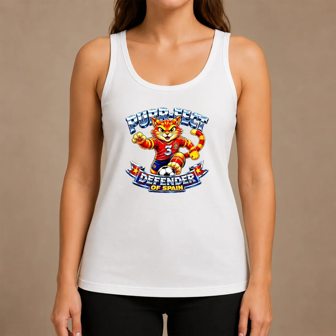 Pretty Premium Spain Soccer Cat Meme Purr Fect Defender YK Tank Top Pretty Premium Spain Soccer Cat Meme Purr Fect Defender YK Tank Top