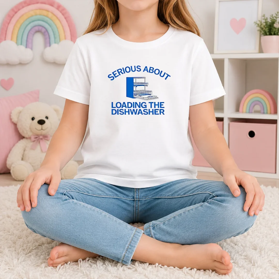 pretty-serious-about-loading-the-dishwasher-kids-t-shirt Pretty Serious About Loading The Dishwasher Kids T-Shirt