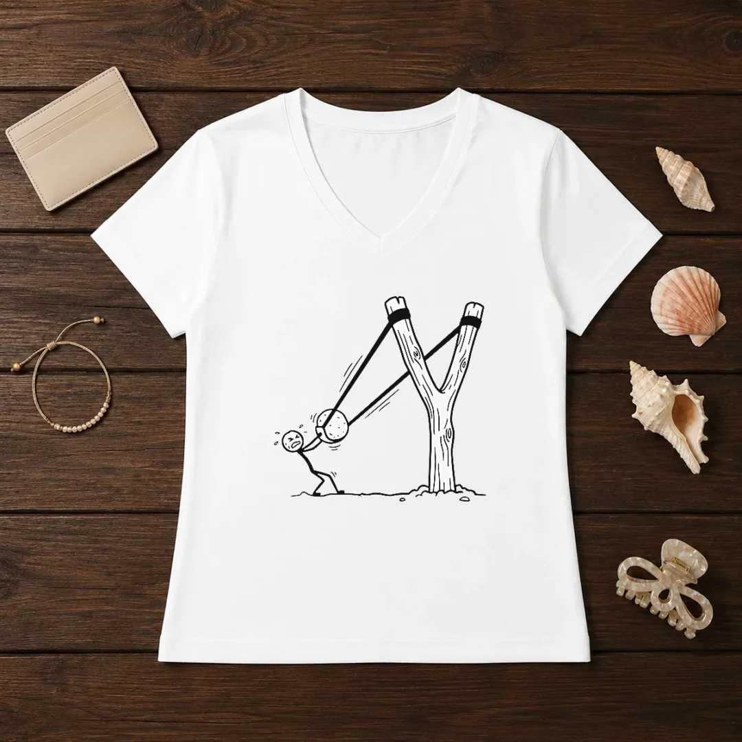 pretty-slingshot-meme-v-neck-shirt Pretty Slingshot Meme V-Neck Shirt