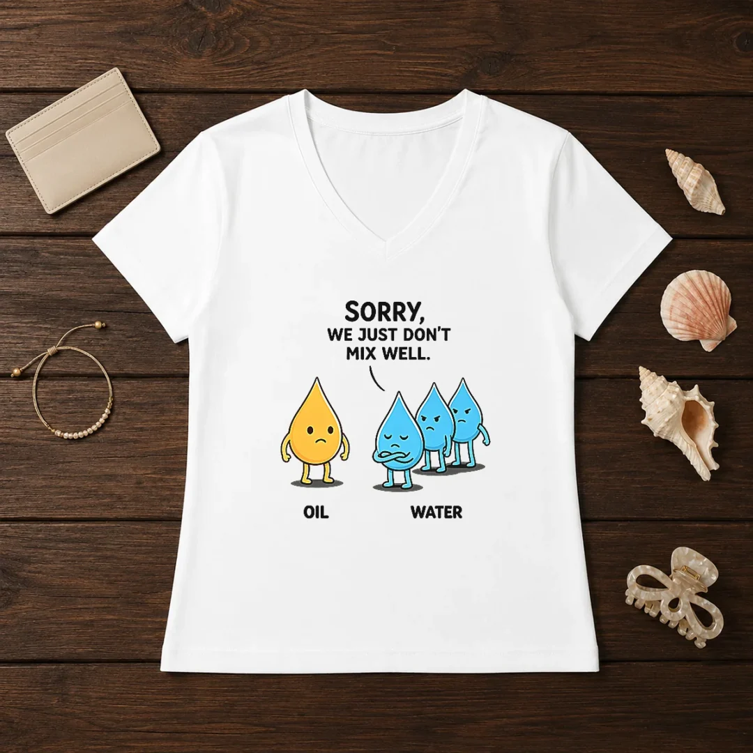 pretty-sorry-we-just-don-t-mix-well-geek-v-neck-shirt Pretty Sorry We Just Don'T Mix Well Geek V-Neck Shirt