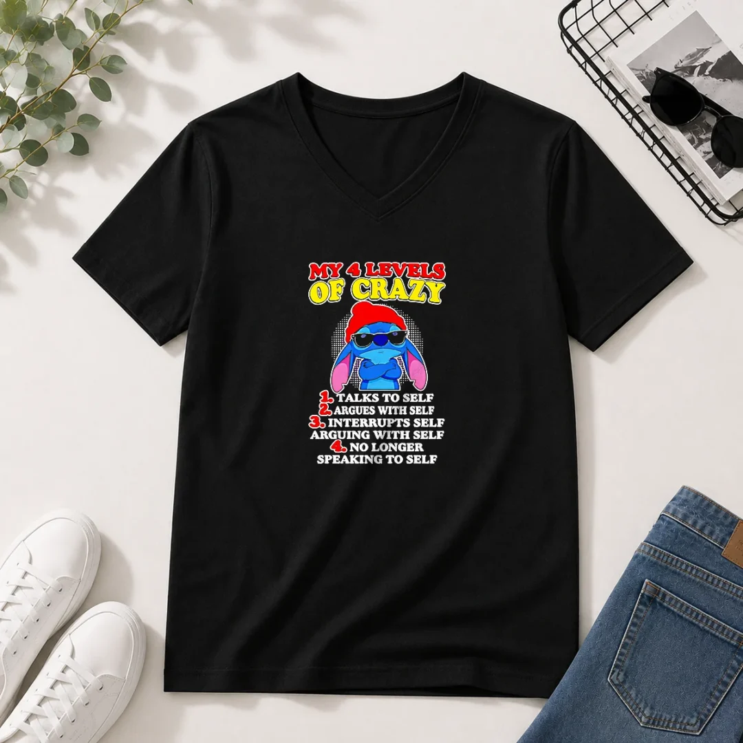 pretty-stitch-lilo-and-stitch-my-4-levels-of-crazy-talks-to-self-argues-with-self-v-neck-shirt Pretty Stitch Lilo And Stitch My 4 Levels Of Crazy Talks To Self Argues With Self V-Neck Shirt