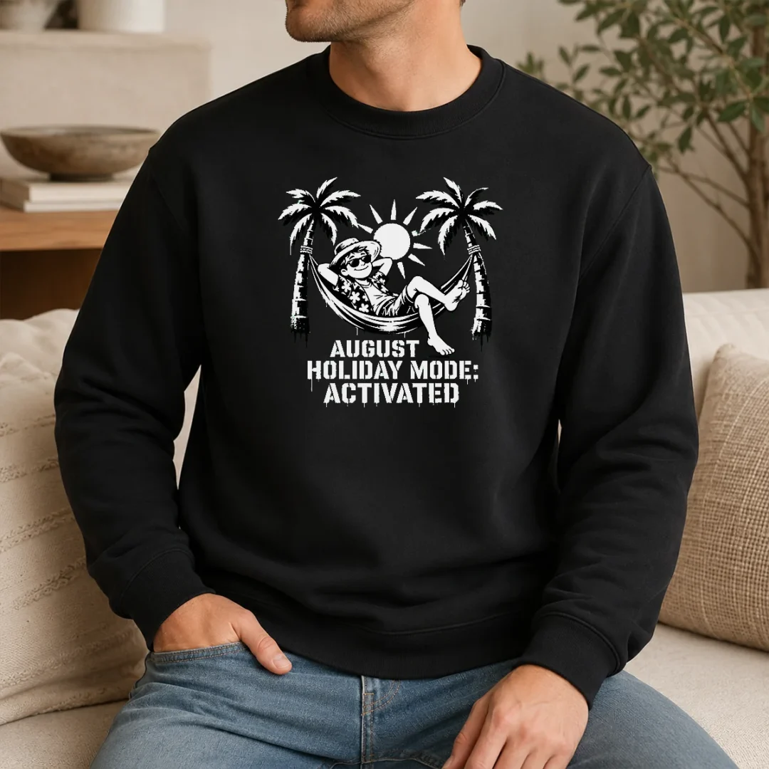 Pretty Top August Holiday Stencil For Laid Back Vibes Sweater Pretty Top August Holiday Stencil For Laid Back Vibes Sweater