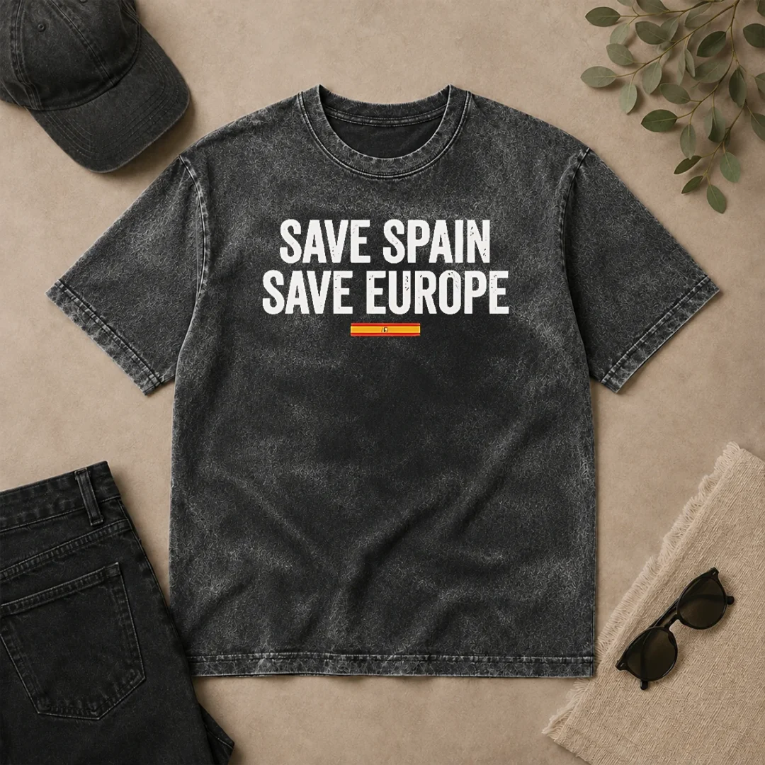 Pretty Top Save Spain Save Europe Spanish Flag Patriotic Washed T Shirt Pretty Top Save Spain Save Europe Spanish Flag Patriotic Washed T-Shirt