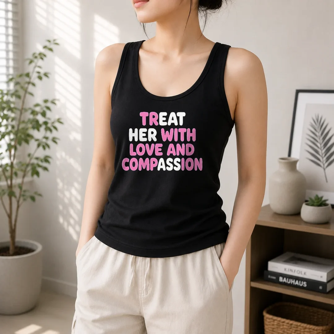 pretty-treat-her-with-love-and-compassion-kindness-tank-top Pretty Treat Her With Love And Compassion Kindness Tank Top