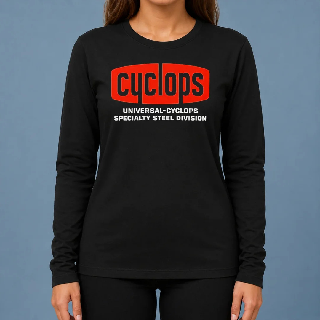 pretty-universal-cyclops-specialty-steel-division-logo-long-sleeve-shirt Pretty Universal Cyclops Specialty Steel Division Logo Long Sleeve Shirt