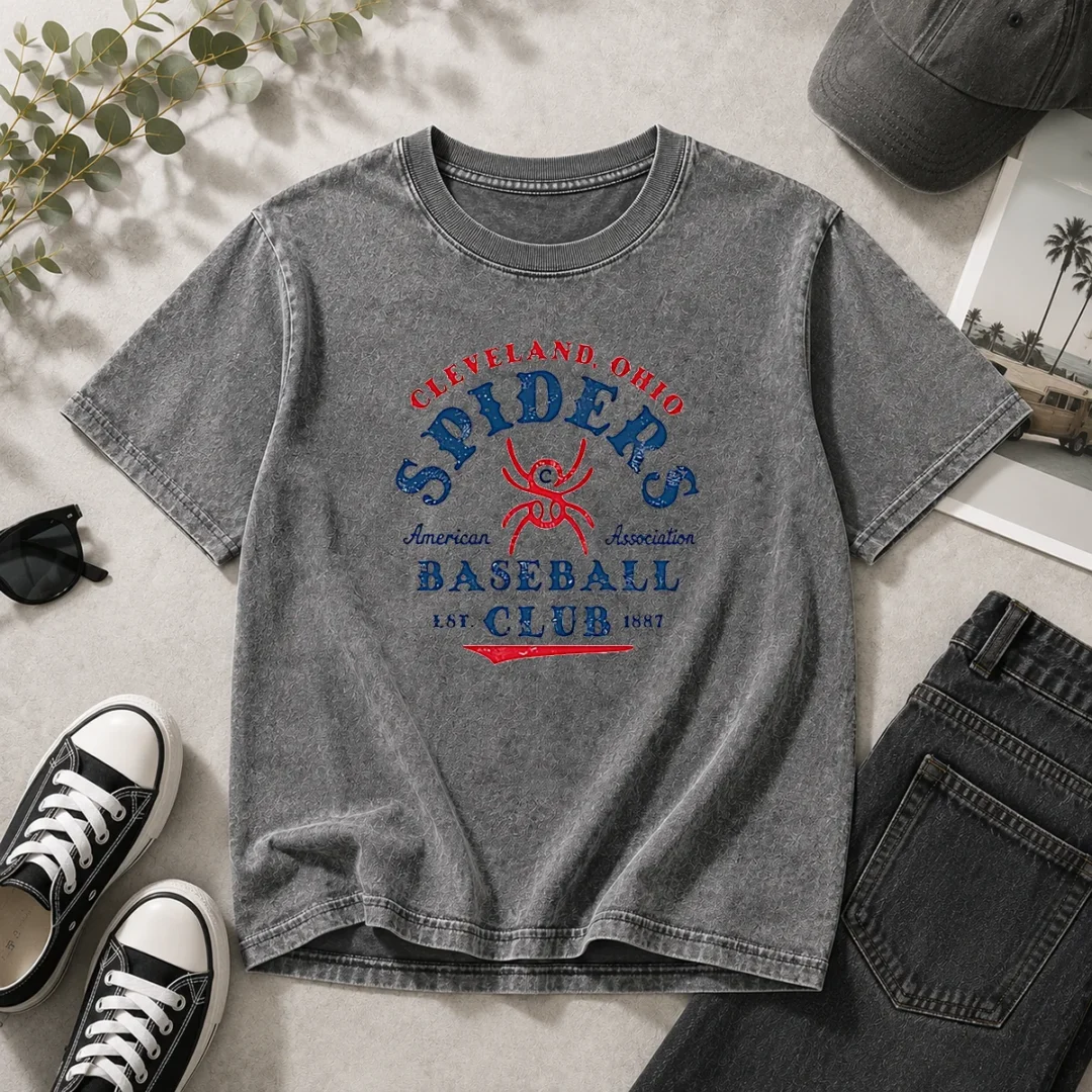 pretty-vintage-cleveland-spiders-american-association-baseball-club-est-1887-washed-t-shirt Pretty Vintage Cleveland Spiders American Association Baseball Club Est 1887 Washed T-Shirt