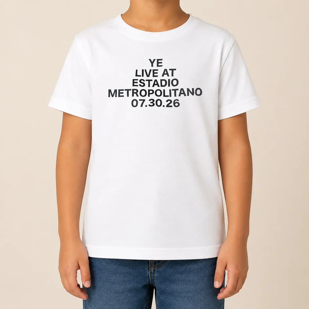 Pretty Ye Live At Estadio Metropolitano July 30 2026 Kids T Shirt Pretty Ye Live At Estadio Metropolitano July 30 2026 Kids T-Shirt